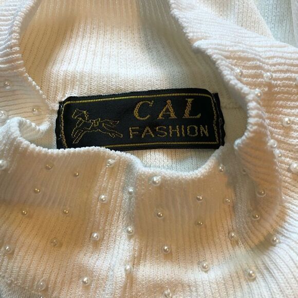 Cal fashions white glittery beaded tank top - Picture 3 of 10